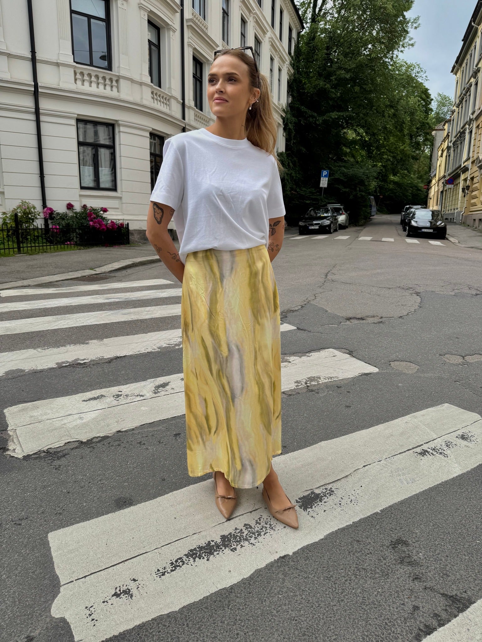 VIMURINA Long Skirt - Pale Banana